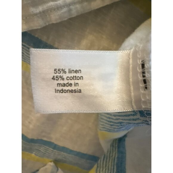 Lane Bryant Striped Linen-Blend Button-Front Tunic Top Size 22/24 - Picture 4 of 8